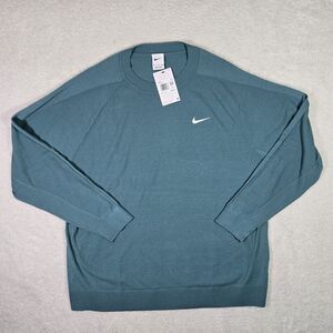$130 Nike Tour Golf Sweater Mens 2XL Mineral Teal Stretch FQ8832-379 XXL
